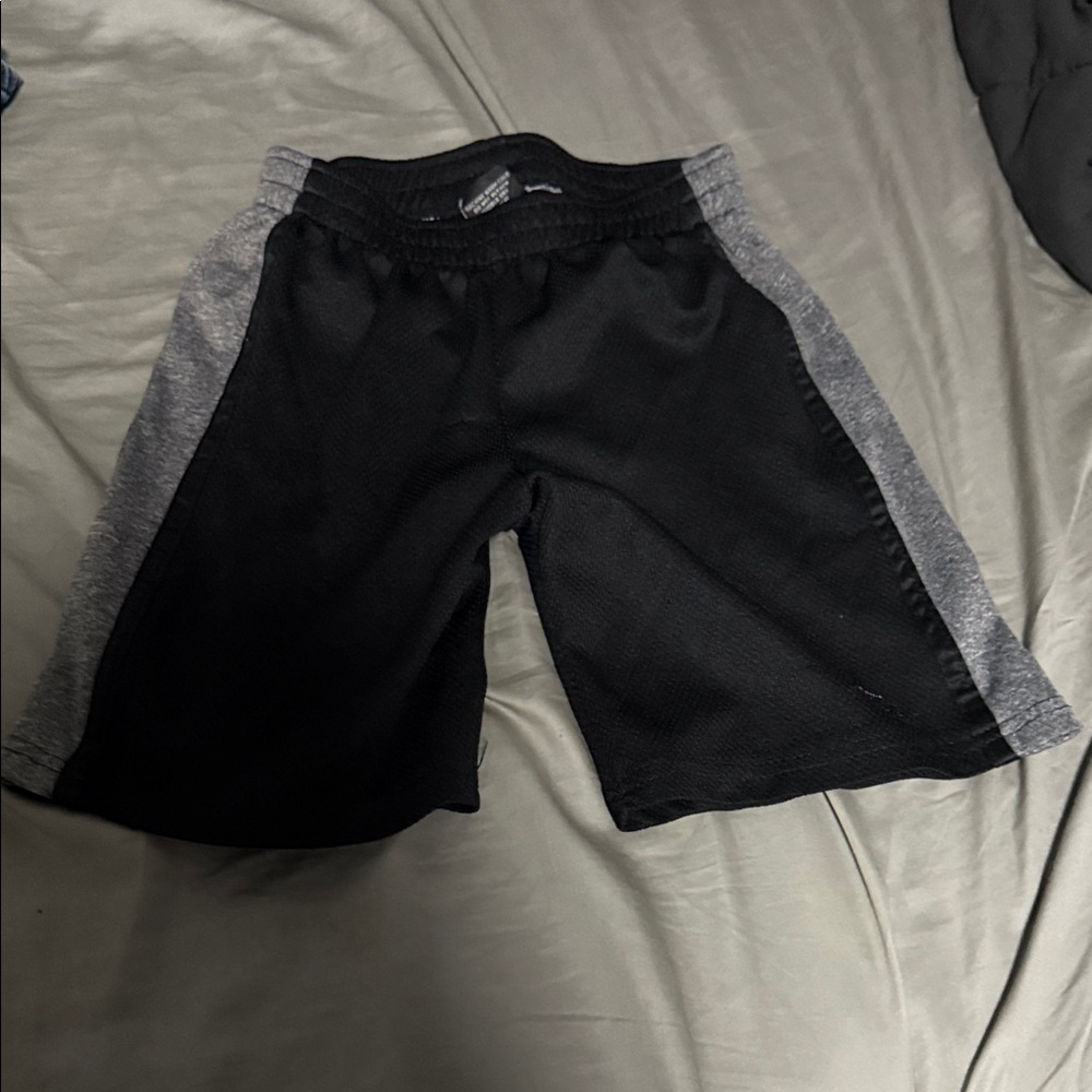 Stylish Kids Black and Gray Athletic Shorts
